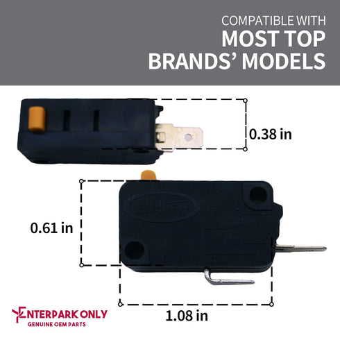 ENTERPARK New OEM 2 Pack GE SZM-V16-FD-63 Microwave Oven Micro Switch Replacement Part for LG GE Starion...