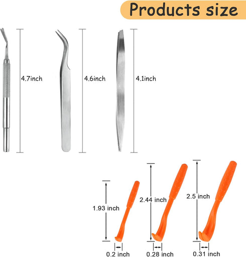 Tick Removal Tool for Dogs, Cat Comb for Shedding, Stainless Steel Pet Hair Grooming Comb Kit, Tear Stain Remover Comb for Small Dogs(10 Pack)...