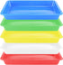 Plastic Art Trays,5 Pieces Stackable Activity Crafts Organizer, Serving, Jewelry Tray for DIY Projects, Painting, Beads, Organizing Supply,5 Color...