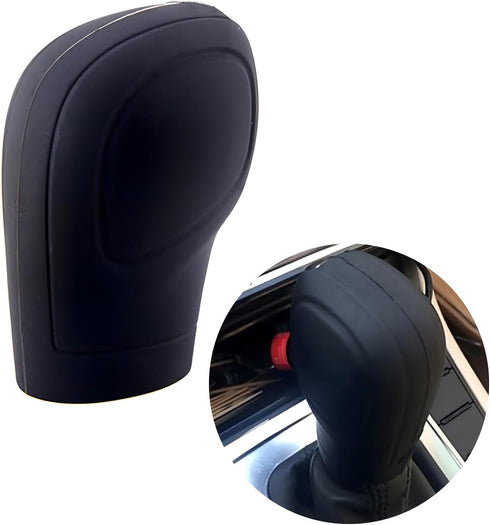 2 PCS Car Automatic Gear Shift Knob Cover, Anti-Slip Waterproof Silicone Vehicle Shifter Boots Cover, Universal Durable Automatic Knob Gear Lever ...