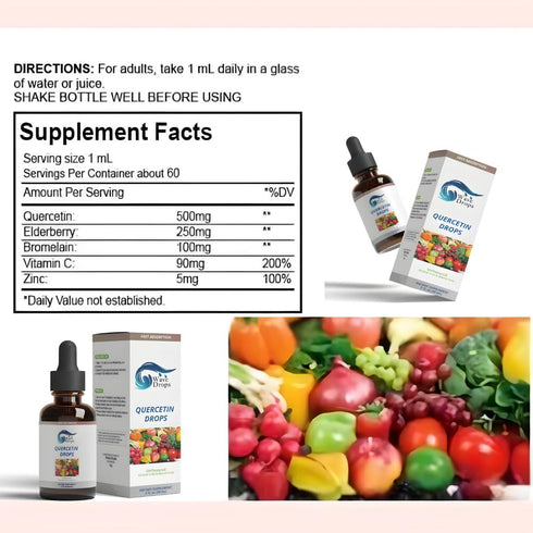 Quercetin Liquid Drops | Boost Your Immune Defense for Adults and Kids | Natural 2Fl Oz (1)...