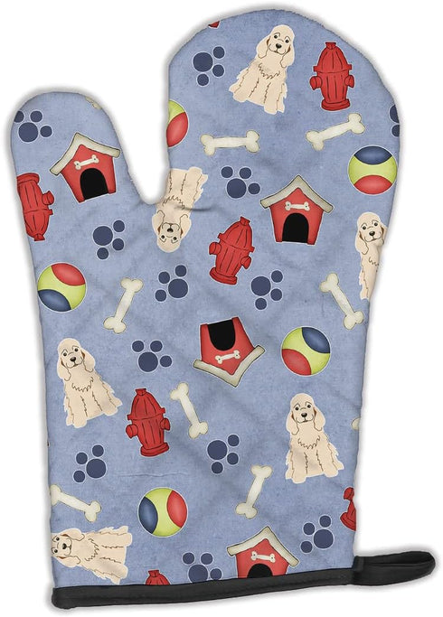 Caroline's Treasures BB2707OVMT Dog House Collection Cocker Spaniel Buff Oven Mitt Heat Resistant Thick Oven Mitt for Hot Pans and Oven, Kitchen M...