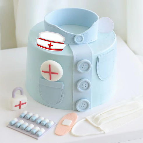Nurse Graduation Themed Fondant Molds Doctor Nurse Grad Hat Silicone Mold for DIY Cake Decoration Cupcake Topper Chocolate Candy Gum Paste Polymer...