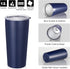 VEGOND 20oz Tumbler Bulk with Lid and Straw 1 Pack, Stainless Steel Vacuum Insulated Tumbler, Double Wall Coffee Cup Travel Mug, Navy Blue...