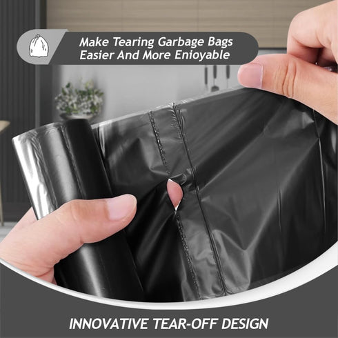 0.5 Gallon Mini Strong Trash Bags Garbage Bags, Tiny Bathroom Trash Can Liners by Teivio, Small Plastic Bags for Desktop Trash Bin/Dog/Poop Car, F...