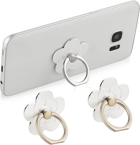 Sibba 2pcs Phone Ring Holder Kickstand Cellphone Flower Finger Ring Grips Stand Metal Universal Compatible Accessories with Smartphone, Mobile Pho...