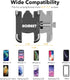 Motorcycle Phone Mount for Rearview Mirror, Metal Motorbike Phone Holder Smartphone Holder Mount 360° Rotation Adjustable, Universal for 6mm-10mm ...
