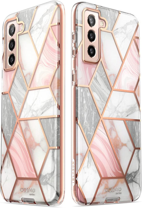 i-Blason Cosmo Case for Samsung Galaxy S22 Plus (2022), Slim Stylish Protective Bumper Case with Built-in Screen Protector (Marble)...