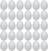 Crafjie Foam Eggs 30pcs 3.15 Inch (8cm) White Craft Polystyrene Eggs Smooth for Spring Easter Halloween Christmas Holiday Crafts Making Handmade D...