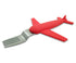 Kids' Airplane Fork & Spoon Set, Stainless Steel & Silicone...
