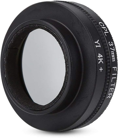 37mm Camera Lens Filter Set Circular Polarizer Lens Filter with Adapter Ring and Protective Fit for Xiaomi 4k/4k+/Lite...