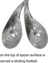 2Pcs Cereal Spoon 18/10(304) Stainless Steel Soup Spoon with Soccer Exclaim Shoot Shape Embossed 6.69inch Service Spoon Bottle Opener 2 in 1 Tool ...