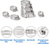 Glarks 100Pcs Adjustable 8-44mm Range 304 Stainless Steel Worm Gear Hose Clamps Assortment Kit, Fuel Line Clamp for Water Pipe, Plumbing, Automoti...