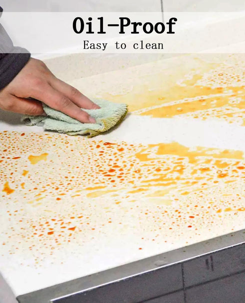 Electrostatic Absorption Countertop Protective Film 17.3inch*16.4FT Transparent No Glue Removable Oil-proof Contact Paper for Horizontal Smooth Su...