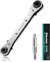 DURATECH HVAC Service Wrench, Refrigeration Wrench, 4 IN 1 Service Wrench, 3/16", 1/4", 5/16", 3/8", for Air Conditioning, Refrigeration Equipment...