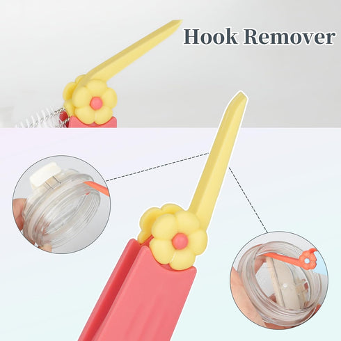 Cup Lid Gap Cleaning Brush, 3 in 1 Multifunctional Insulation Bottle Cleaning Tools Silicone Gap Cup Rim Brush for Bottle Gap Tight Spaces Cup Hom...