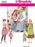 Simplicity Child and Adult Matching Apron Sewing Patterns, Sizes S-L...