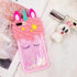 iFunny Case for iPhone SE 2022/2020,Fashion Cute 3D Cartoon Animal Quicksand Unicorn Bling Stars Shockproof Soft Kawaii Phone Case for iPhone SE 2...