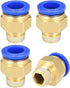 uxcell Straight Pneumatic Push to Quick Connect Fittings G3/8 Male x 14mm Tube OD 4pcs...