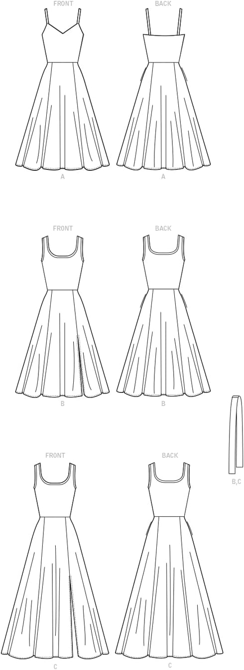 McCall's Misses' Fit and Flare Knit Dress Sewing Pattern Kit, Code M8215, Sizes 26W-28W-30W-32W, Multicolor...