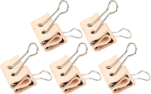 5PCS Clips Large Protective Leather Clips Strong and and Reusable for Office Home School...