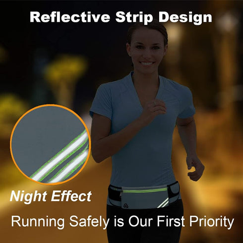 Running Belt Waist Pack Bag Fanny Pack for Phone Men Women,Thin Runners Pouch Belt for Hiking Walking Sports Cycling Traveling Money Belt,Phone Ca...
