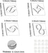 4Pcs Free Motion Quilting Templates Machine Quilting Templates Quilting Rulers Quitling Design Quilting Supplies Quilting Stencil with Non-Slip Gr...