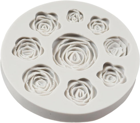 Rose Flower Silicone Mold Flower Fondant Chocolate Candy Molds For Flower Cake Decoration Cupcake Topper Sugar Craft Polymer Clay Gum Paste...