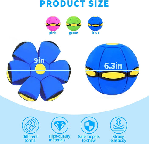 Dog Flying Disc Toy, Pet Toy Flying Saucer Ball with 3 Light for Dogs, Flying Saucer Ball Dog Toy Outdoor Toy Doggy Disc Ball, Outdoor Games Green...