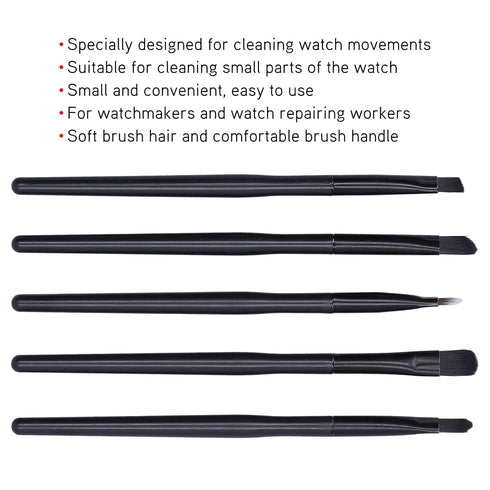 Watch Brush, Small Part Cleaning Convenient Watch Cleaning Brush Soft Brush Hair Comfortable Easy Carrying for Watch Repairing Workers for Watch S...