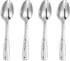 KEAWELL Premium 4-Piece Louis Hammered Spoons Set, 18/10 Stainless Steel, Set of 4, Fine Spoon Set with Squared Edge, Dishwasher Safe (6.4" Teaspo...