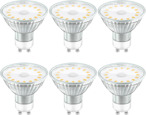GU10 LED Bulb Dimmable,50W Halogen Equivalent,5W 3000K Warm White MR16 GU10 Bulb Replacement for Recessed Track Lighting,120°Flood Beam for Kitche...