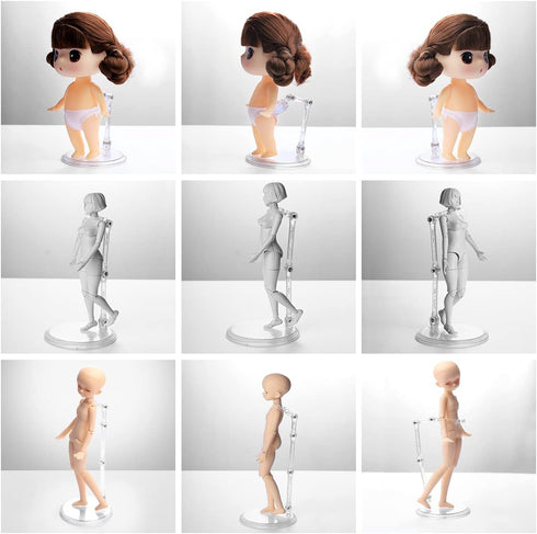 Ddung Doll Stand - Clear Doll Stand For 0.5" To 10" Dolls And Action Figure Stand (3-Pack)...