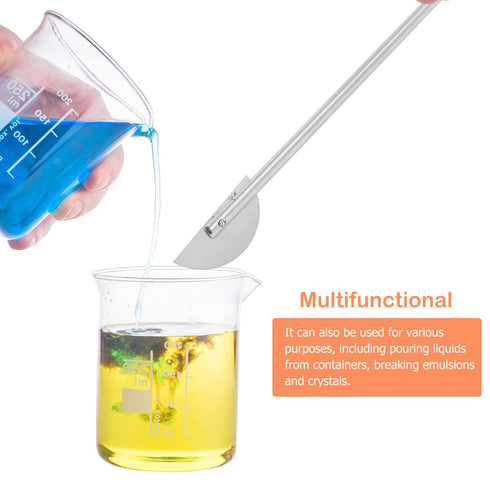 iplusmile Stainless Steel Mixing Paddle, Lab Stirring Tool, Laboratory Stirring Rod for Chemistry Science Experimental Flask Stirring Bar Lab Stir...