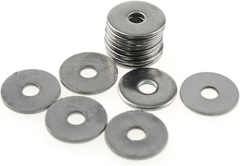 Flat Washer LUORNG 24pcs M6 16mm Outer Diameter 304 Stainless Steel Flat Washer Adjustment Hardware Fitting Accessories Metal Plain Gasket for Bol...