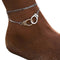 Layered Ankle Bracelet Cuban Link Chain Anklet Handcuffs Anklet Silver Summer Beach Barefoot Sandals Foot Jewelry for Women Teen Girls...