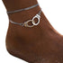 Layered Ankle Bracelet Cuban Link Chain Anklet Handcuffs Anklet Silver Summer Beach Barefoot Sandals Foot Jewelry for Women Teen Girls...