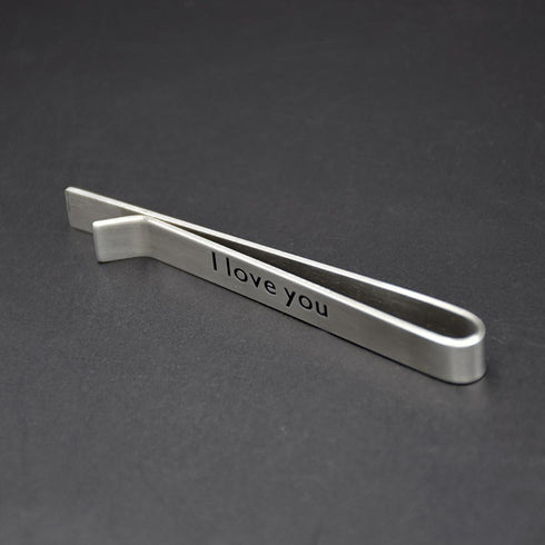 O.RIYA Gifts for Men, Secret Message Tie Bar I love you Tie Clip Mens Husband Father Gift...
