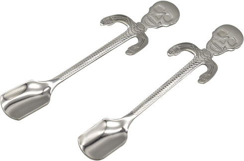 Maydahui 6PCS Skull Spoon 5 inch 18/10?304 ?Stainless Steel Hanging Teaspoons Coffee Tea Sugar Espresso Dessert Stirring Spoons Design for Hallowe...