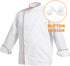 Chef Suit Buttons 100 Pcs Ball Plastic Buttons Chef Coat Stud Button Round Movable Jacket Chef Button for Chef Coat Uniform Jackets White Plastic ...