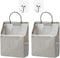2 Pack Wall Hanging Storage Bag, Hanging Organizer Bag with Sticky Hook, Wall Organizer for Dormitory Bathroom Bedroom Kitchen (Grey)...