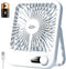 Small Portable Desk Fan, 3000mAh USB Rechargeable Mini Foldable Personal Fans, 180°Tilt Standing Hanging Fan Strong Wind, Ultra Quiet, 100 Speed M...