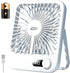 Small Portable Desk Fan, 3000mAh USB Rechargeable Mini Foldable Personal Fans, 180°Tilt Standing Hanging Fan Strong Wind, Ultra Quiet, 100 Speed M...