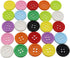 AKOAK 50 Pcs/Set 20mm DIY Button Colorful Candy Color Four-Eye Children's Clothing Buckle Work Clothes Button (Fluorescent Green)...