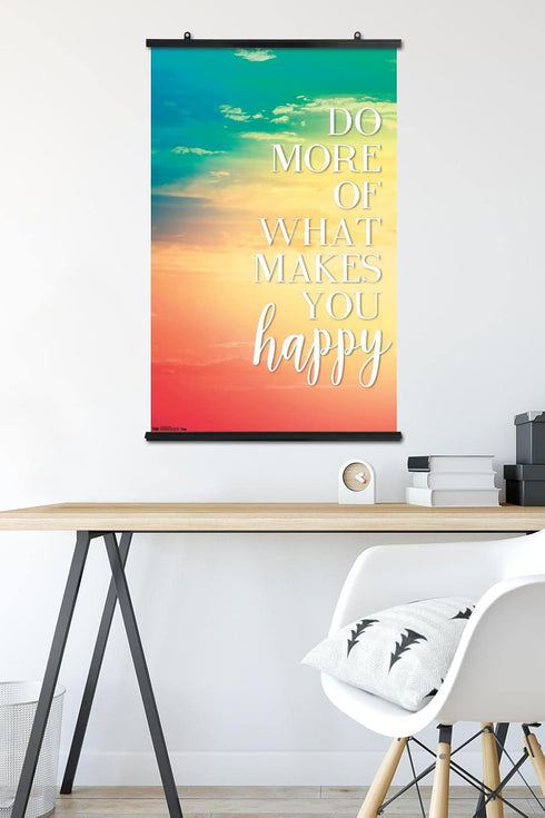 Trends International Do More Of What Makes You Happy Wall Poster, 22.375" x 34", Premium Poster & Clip Bundle...