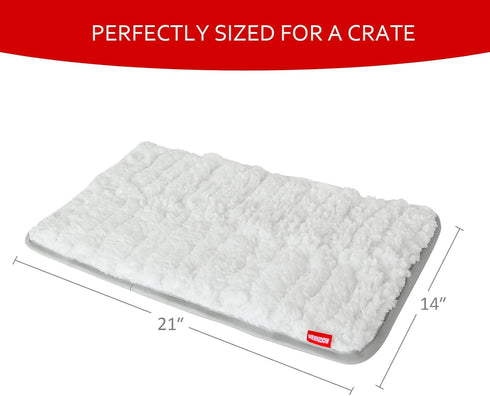 Dog Bed Crate Mat(21" X 14"), Soft Plush Dog Bed Pad Machine Washable Crate Pad, Dog Sleeping Mat with Anti Slip Bottom...