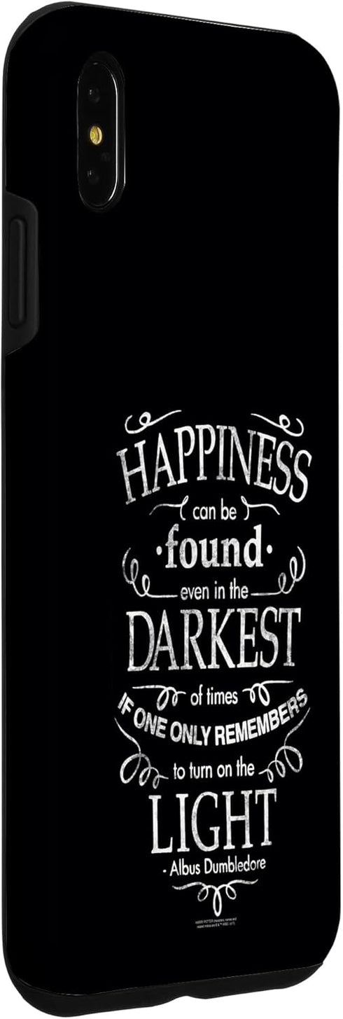 iPhone XS Max Harry Potter Happiness Quote Case...