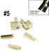 Leekayer 20 Sets #5 Zipper Latch Slider Retainer Metal Insertion Pin Zipper Bottom Stopper Gold...