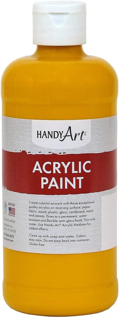 Handy Art Student Acrylic Paint 16 ounce, Deep Yellow...