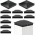 4×4 Fence Post Caps(Actual 3.5" x 3.5"), 12 Pack Outdoor Decorative Deck Post Caps Cover with 24 Screws and Easy Installation Post Caps, Protect W...